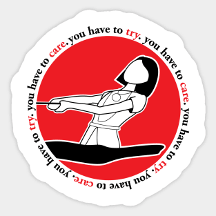 Fight The Sadness 2-Sided (White) Sticker